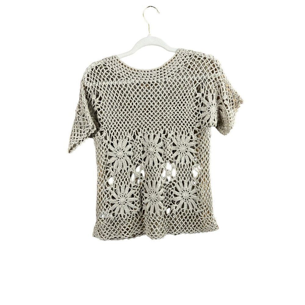 Roz & Ali Women's Tan Knitted Top - Picture 2 of 6